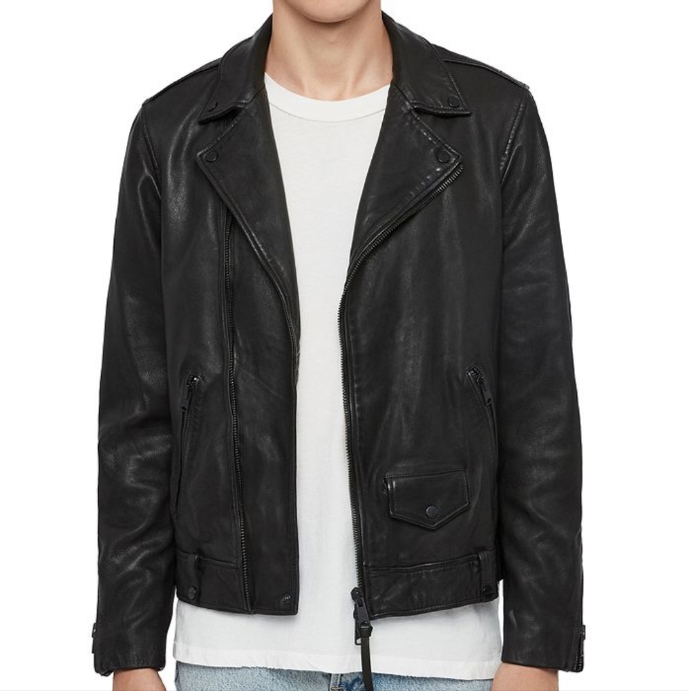NEW Allsaints Jacket Size M Black on Black